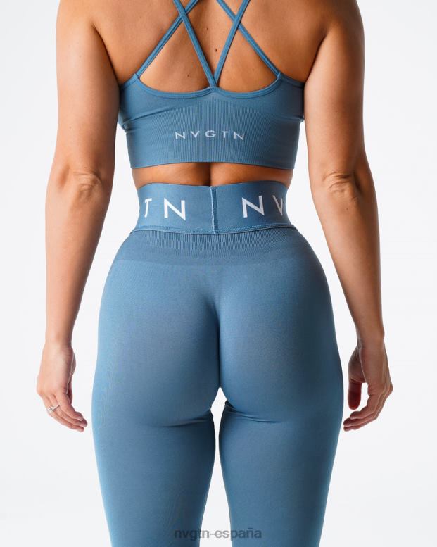 aptitud física mujer NVGTN HB2N2498 piedra azul leggings deportivos sin costuras