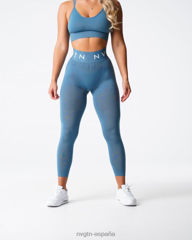 aptitud física mujer NVGTN HB2N2498 piedra azul leggings deportivos sin costuras