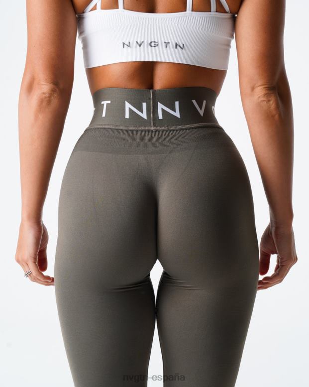 aptitud física mujer NVGTN HB2N2499 aceituna leggings deportivos sin costuras