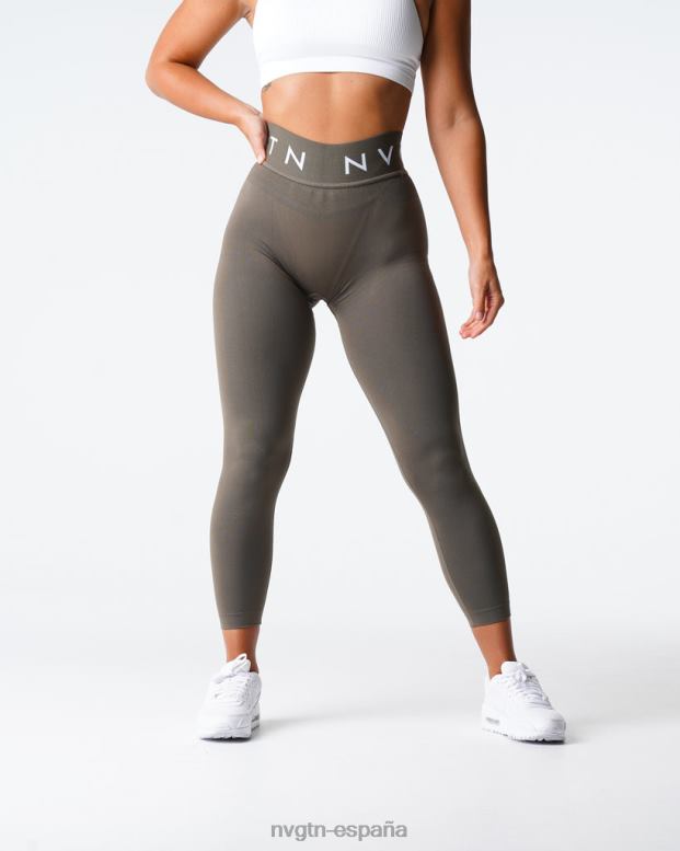 aptitud física mujer NVGTN HB2N2499 aceituna leggings deportivos sin costuras