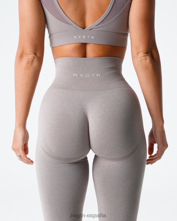 aptitud física mujer NVGTN HB2N2504 gris pardo leggins sin costuras con contorno