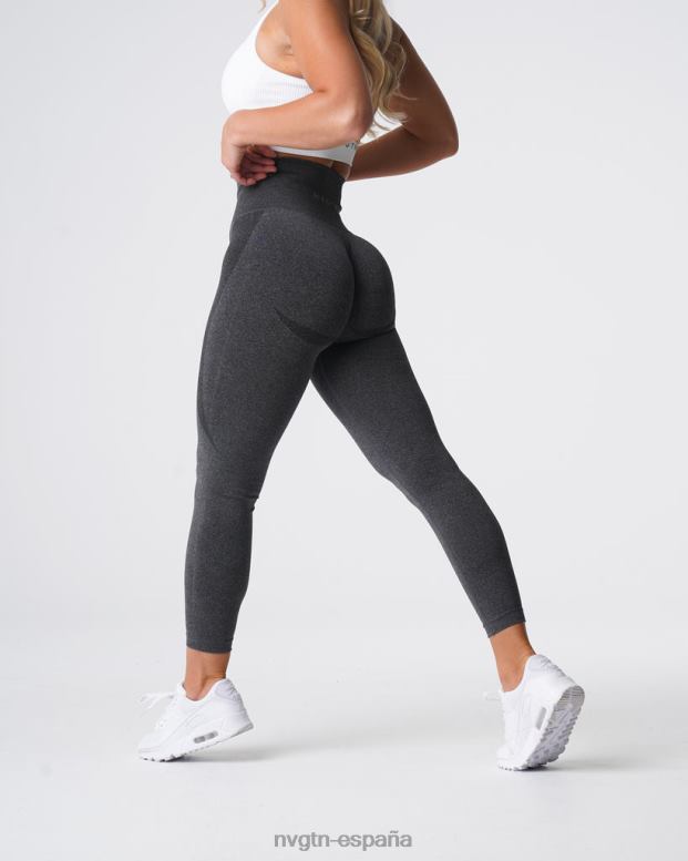aptitud física mujer NVGTN HB2N2507 negro moteado leggins sin costuras con contorno