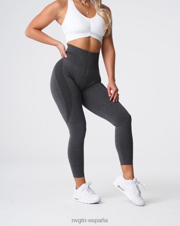 aptitud física mujer NVGTN HB2N2507 negro moteado leggins sin costuras con contorno