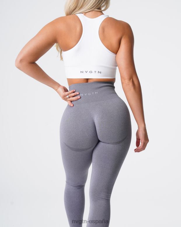 aptitud física mujer NVGTN HB2N2508 gris leggins sin costuras con contorno