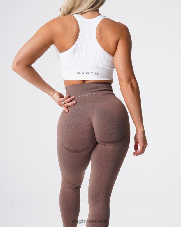 aptitud física mujer NVGTN HB2N2511 cacao leggins sin costuras con contorno