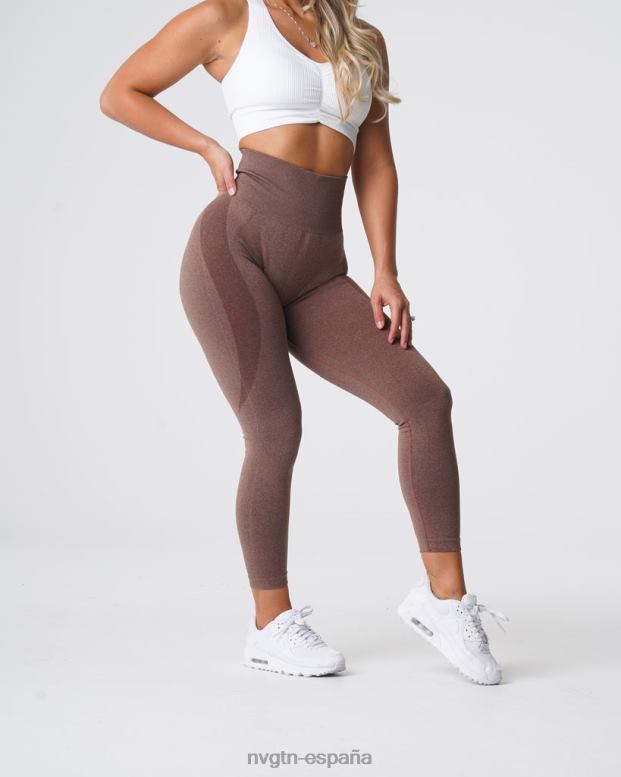 aptitud física mujer NVGTN HB2N2511 cacao leggins sin costuras con contorno