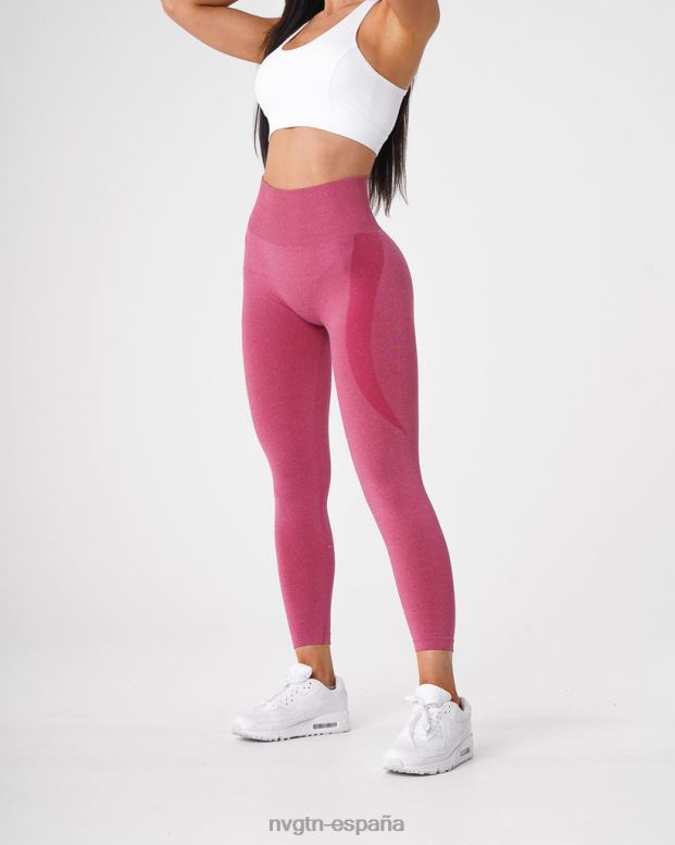 aptitud física mujer NVGTN HB2N2518 carmesí leggins sin costuras con contorno
