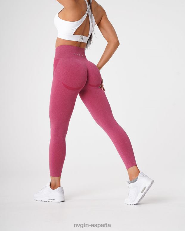 aptitud física mujer NVGTN HB2N2518 carmesí leggins sin costuras con contorno