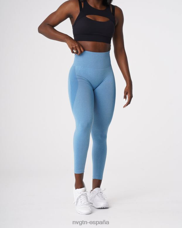 aptitud física mujer NVGTN HB2N2519 cielo azul leggins sin costuras con contorno