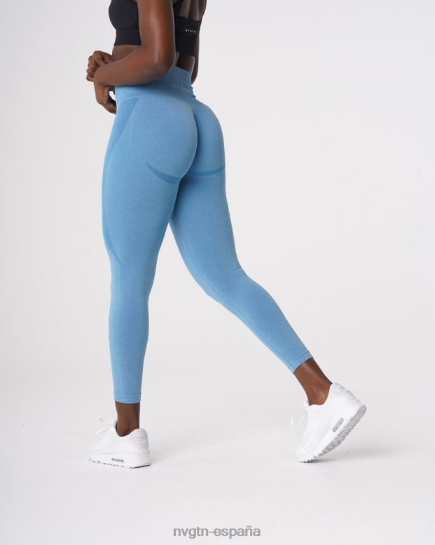 aptitud física mujer NVGTN HB2N2519 cielo azul leggins sin costuras con contorno