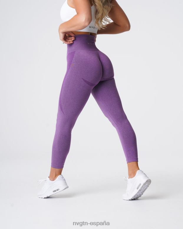 aptitud física mujer NVGTN HB2N2520 Violeta leggins sin costuras con contorno