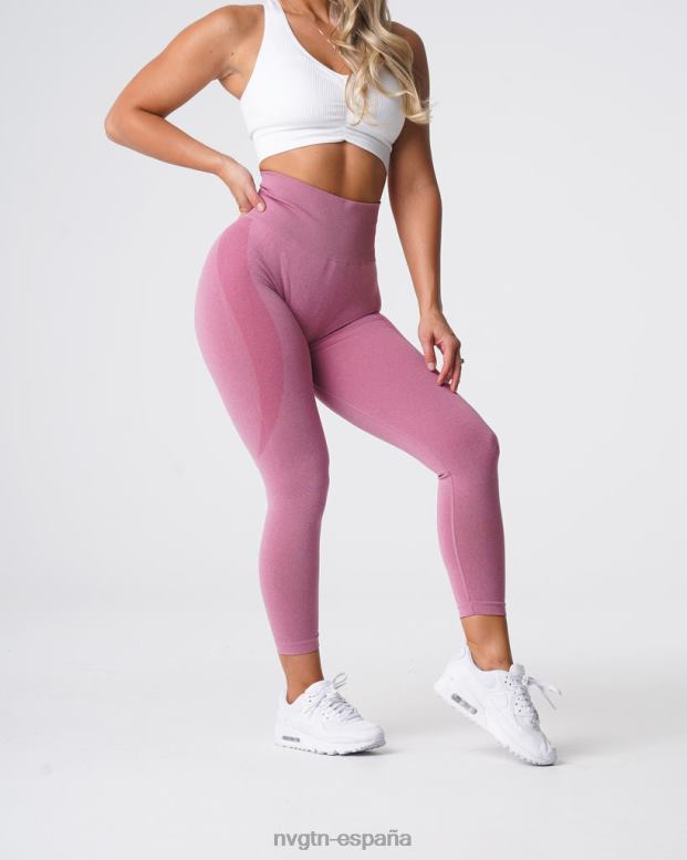 aptitud física mujer NVGTN HB2N2521 rosa pastel leggins sin costuras con contorno