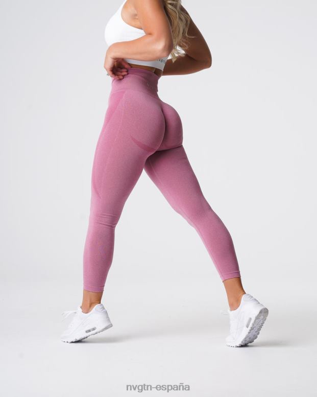 aptitud física mujer NVGTN HB2N2521 rosa pastel leggins sin costuras con contorno
