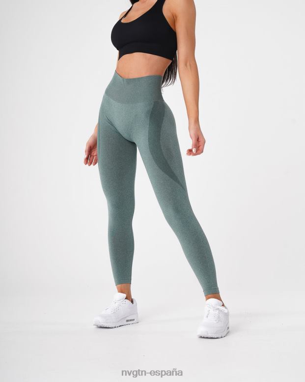 aptitud física mujer NVGTN HB2N2524 bosque verde leggins sin costuras con contorno