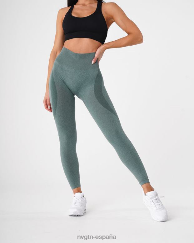 aptitud física mujer NVGTN HB2N2524 bosque verde leggins sin costuras con contorno