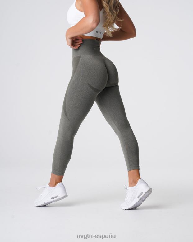 aptitud física mujer NVGTN HB2N2525 verde caqui leggins sin costuras con contorno