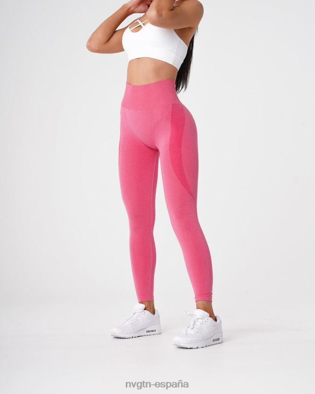 aptitud física mujer NVGTN HB2N2526 Rosa caliente leggins sin costuras con contorno