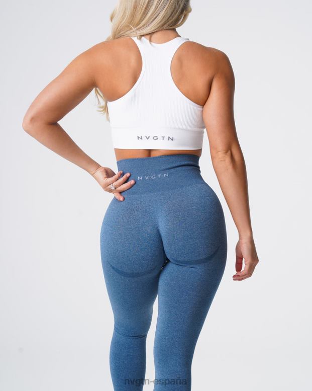 aptitud física mujer NVGTN HB2N2527 azul pizarra leggins sin costuras con contorno