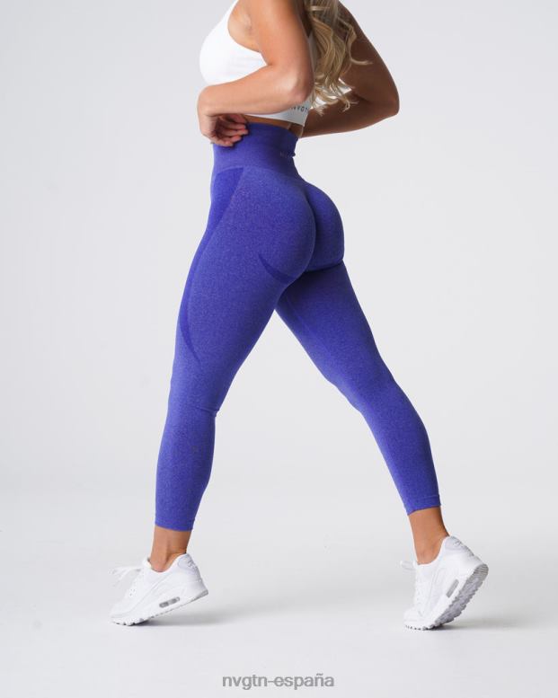 aptitud física mujer NVGTN HB2N2528 azul eléctrico leggins sin costuras con contorno