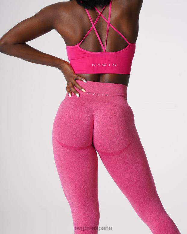 aptitud física mujer NVGTN HB2N2529 fucsia leggins sin costuras con contorno