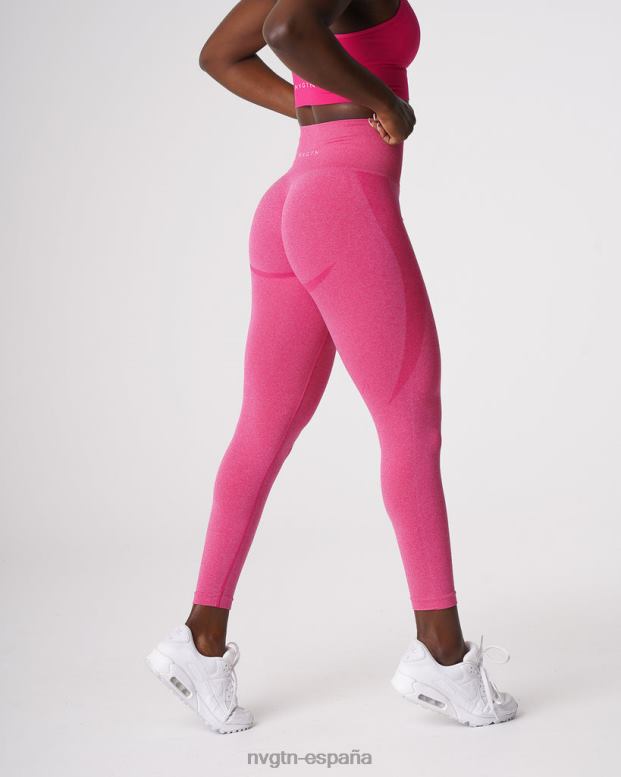 aptitud física mujer NVGTN HB2N2529 fucsia leggins sin costuras con contorno