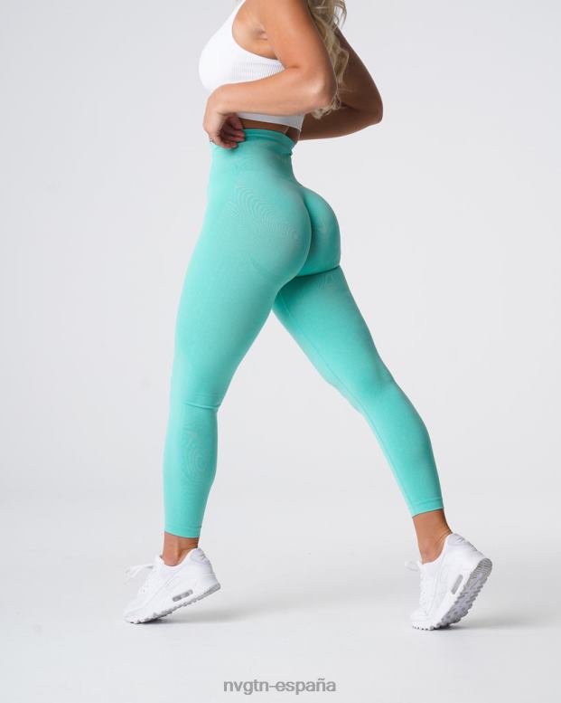 aptitud física mujer NVGTN HB2N2531 menta leggins sin costuras con contorno