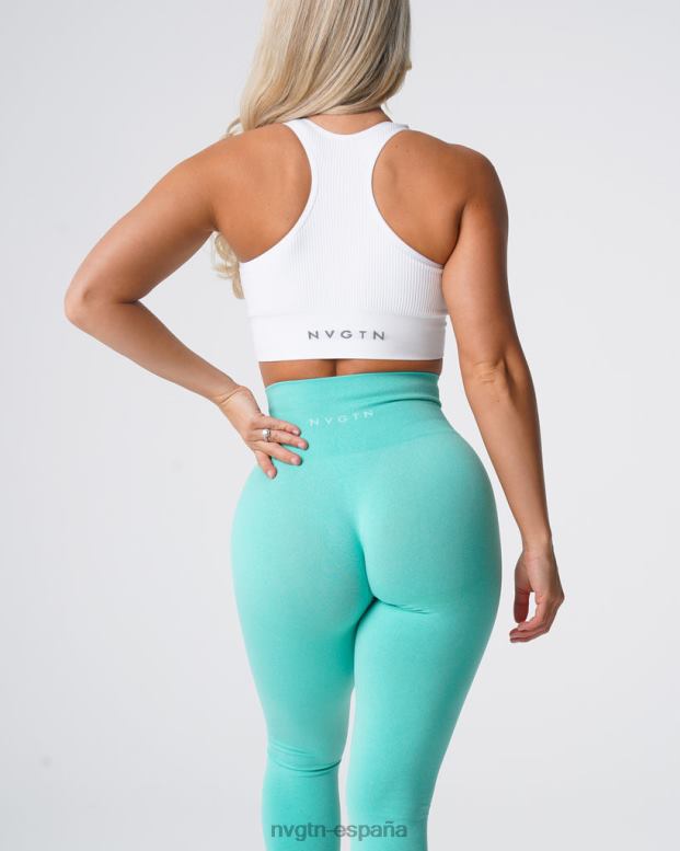 aptitud física mujer NVGTN HB2N2531 menta leggins sin costuras con contorno