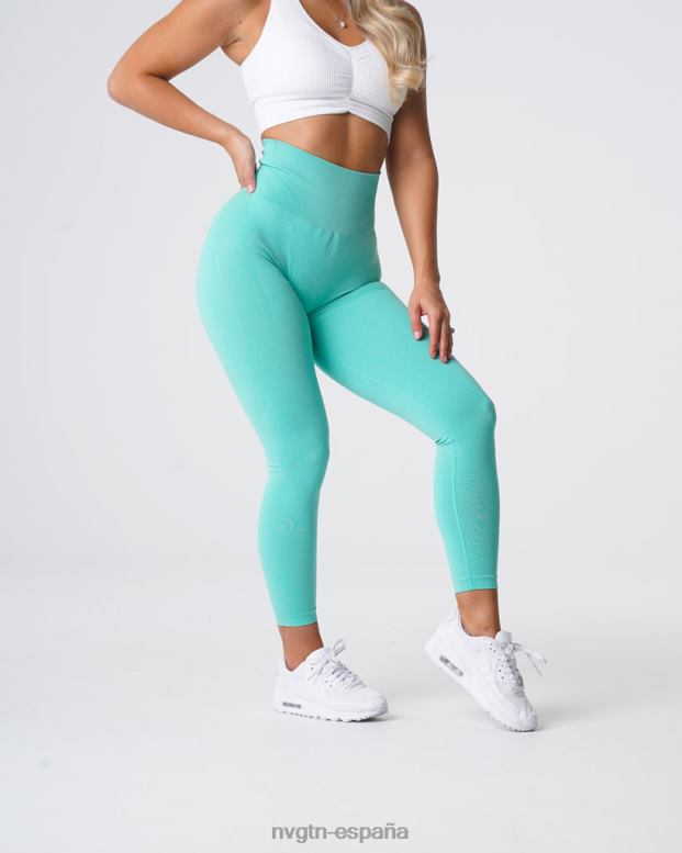 aptitud física mujer NVGTN HB2N2531 menta leggins sin costuras con contorno