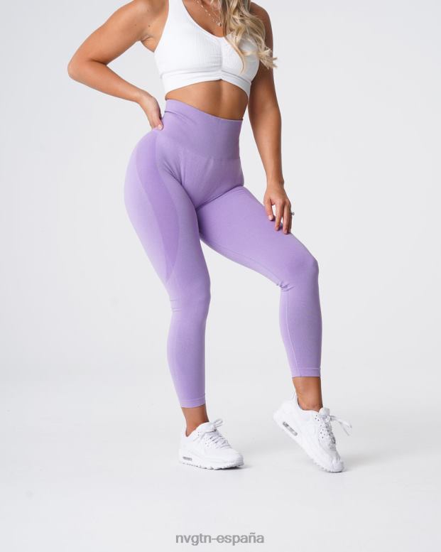 aptitud física mujer NVGTN HB2N2535 lila leggins sin costuras con contorno