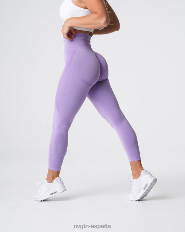 aptitud física mujer NVGTN HB2N2535 lila leggins sin costuras con contorno