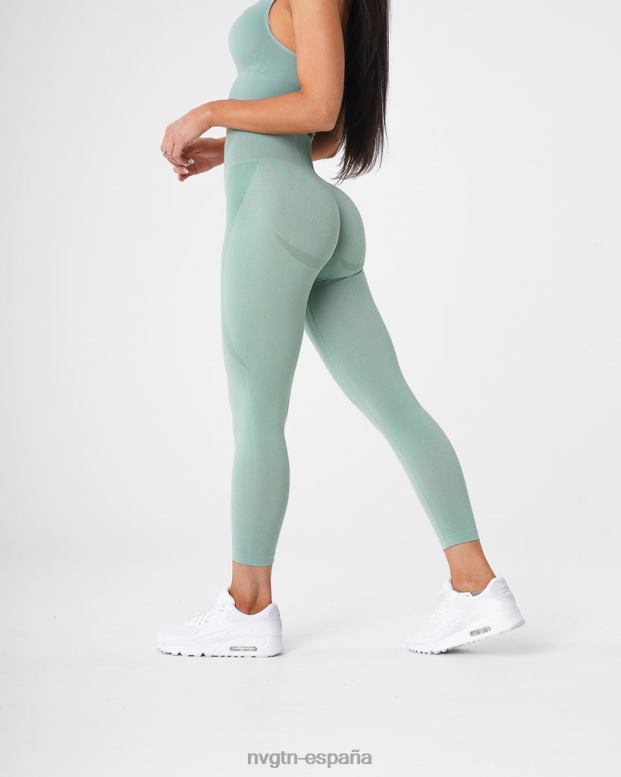 aptitud física mujer NVGTN HB2N2536 verde salvia leggins sin costuras con contorno