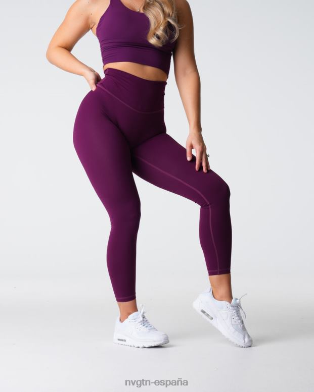 aptitud física mujer NVGTN HB2N2547 ciruela leggins distintivos 2.0
