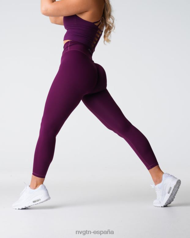 aptitud física mujer NVGTN HB2N2547 ciruela leggins distintivos 2.0