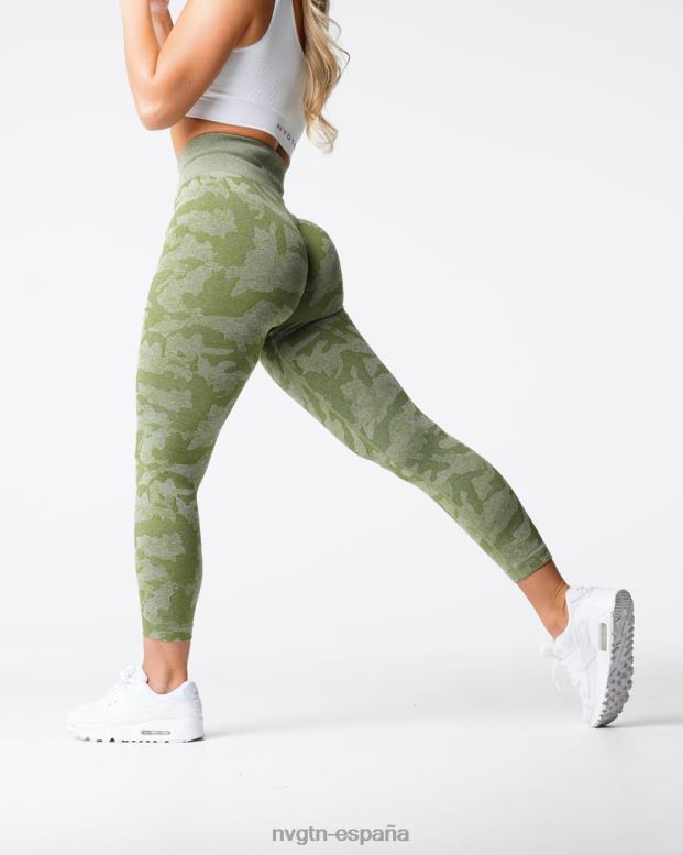 aptitud física mujer NVGTN HB2N2548 prado leggings de camuflaje sin costuras
