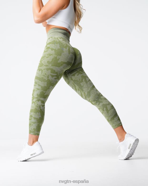 aptitud física mujer NVGTN HB2N2548 prado leggings de camuflaje sin costuras