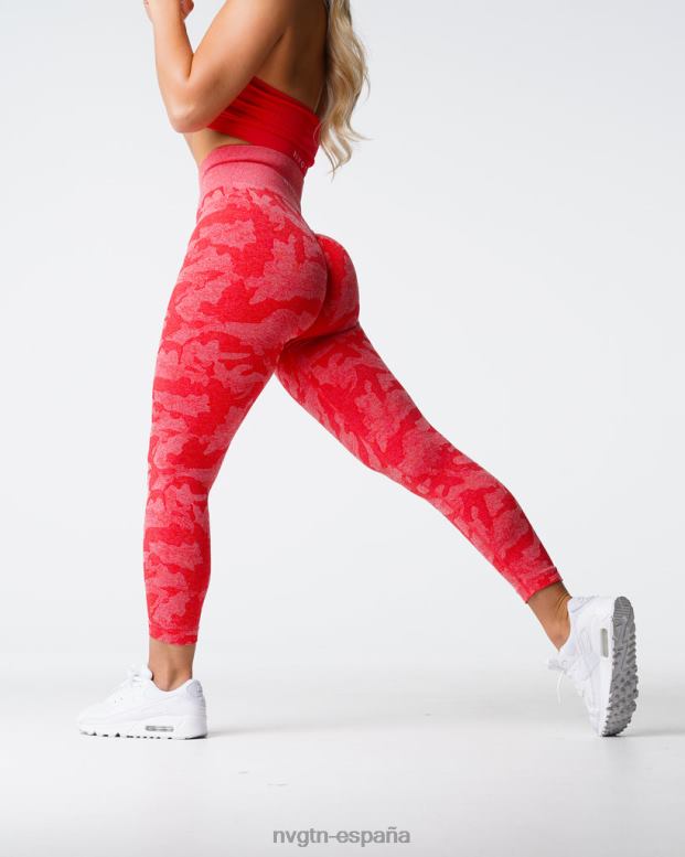 aptitud física mujer NVGTN HB2N2549 caramelo de manzana leggings de camuflaje sin costuras