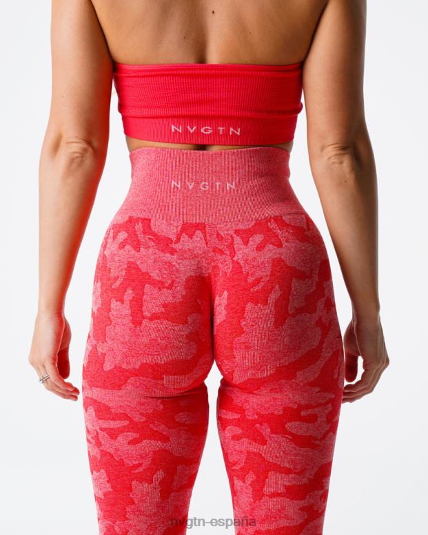 aptitud física mujer NVGTN HB2N2549 caramelo de manzana leggings de camuflaje sin costuras