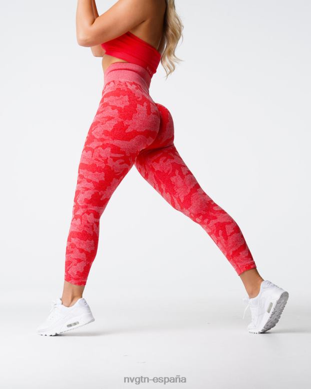 aptitud física mujer NVGTN HB2N2549 caramelo de manzana leggings de camuflaje sin costuras
