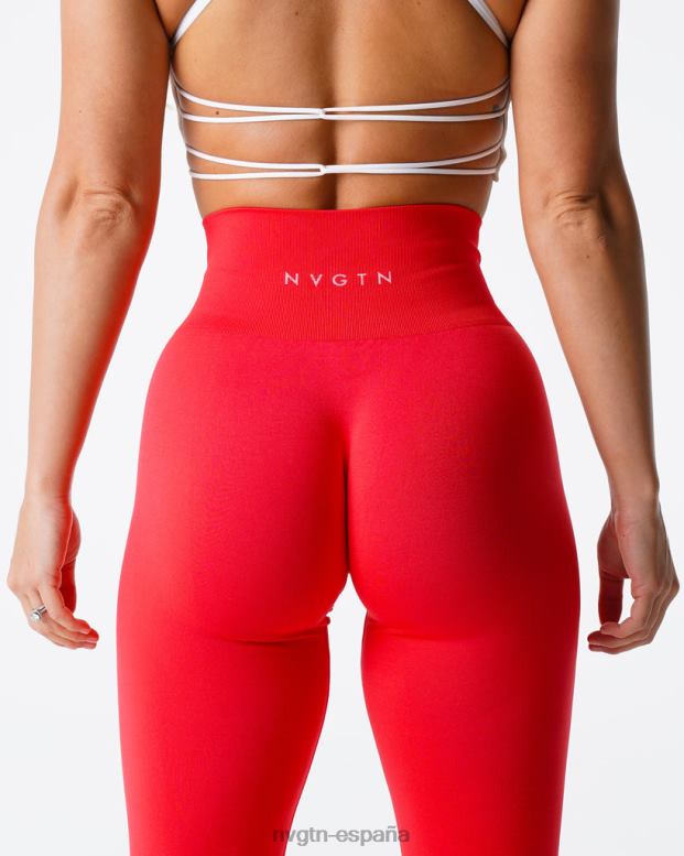 aptitud física mujer NVGTN HB2N2552 escarlata leggins lisos sin costuras