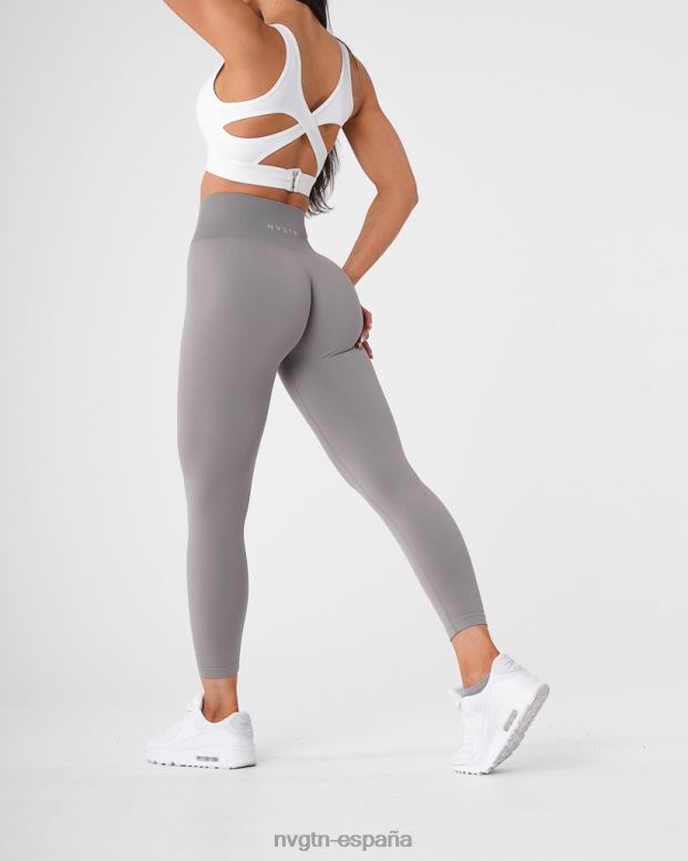 aptitud física mujer NVGTN HB2N2555 gris claro leggins lisos sin costuras