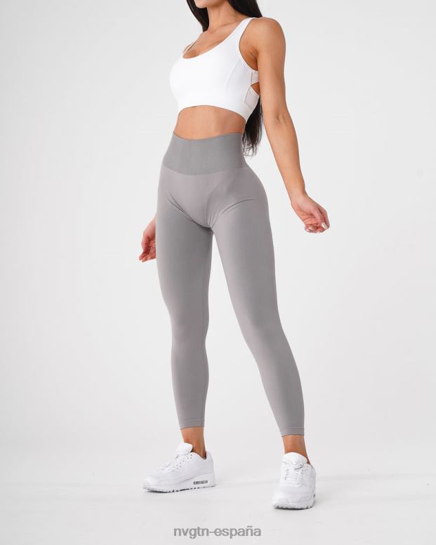 aptitud física mujer NVGTN HB2N2555 gris claro leggins lisos sin costuras