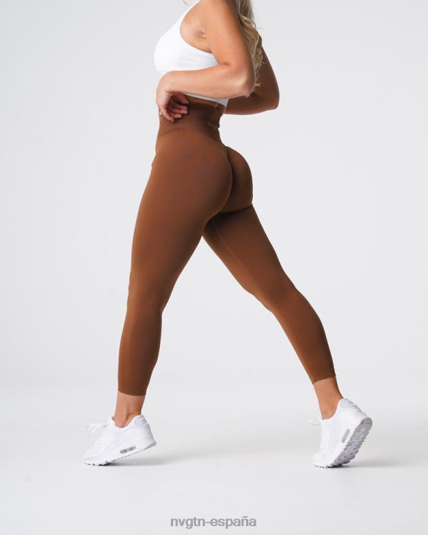 aptitud física mujer NVGTN HB2N2556 caramelo leggins lisos sin costuras