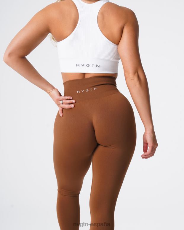 aptitud física mujer NVGTN HB2N2556 caramelo leggins lisos sin costuras