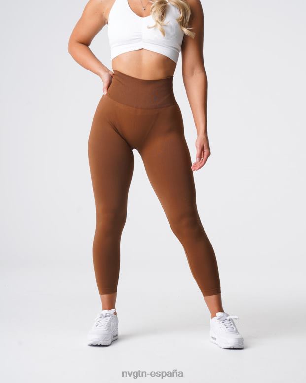 aptitud física mujer NVGTN HB2N2556 caramelo leggins lisos sin costuras
