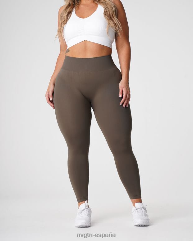 aptitud física mujer NVGTN HB2N2557 aceituna leggins lisos sin costuras