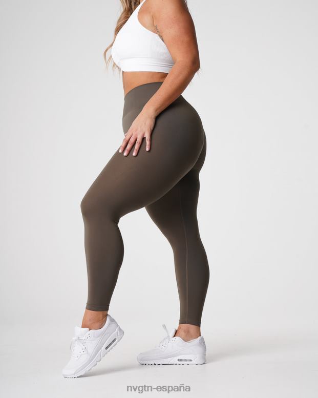 aptitud física mujer NVGTN HB2N2557 aceituna leggins lisos sin costuras