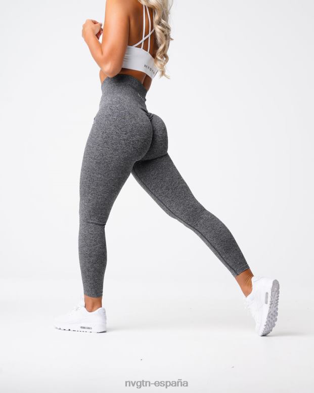 aptitud física mujer NVGTN HB2N2559 negro moteado leggins sin costuras