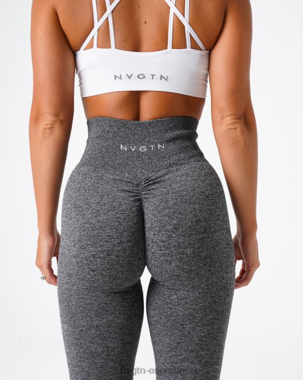 aptitud física mujer NVGTN HB2N2559 negro moteado leggins sin costuras