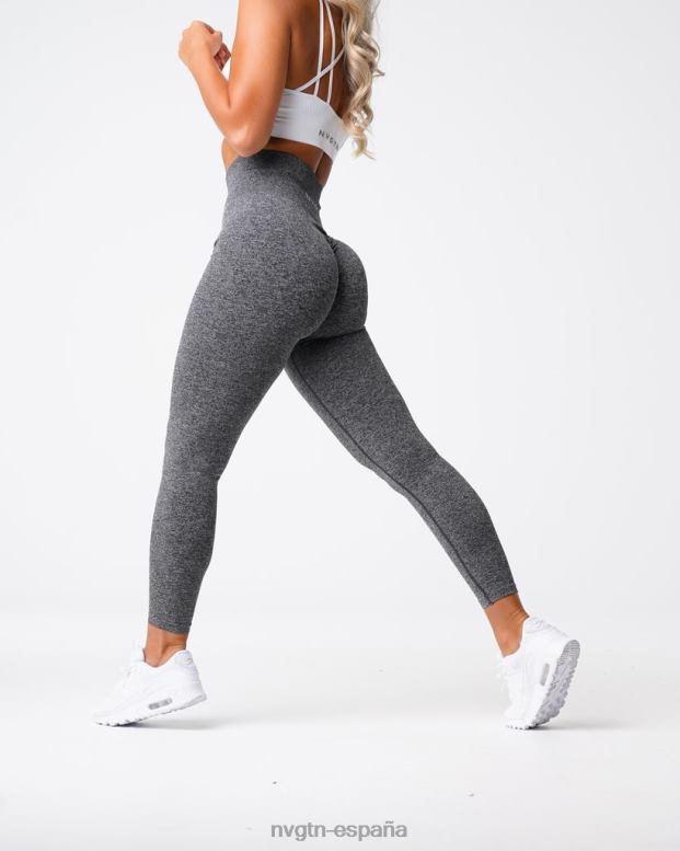 aptitud física mujer NVGTN HB2N2559 negro moteado leggins sin costuras