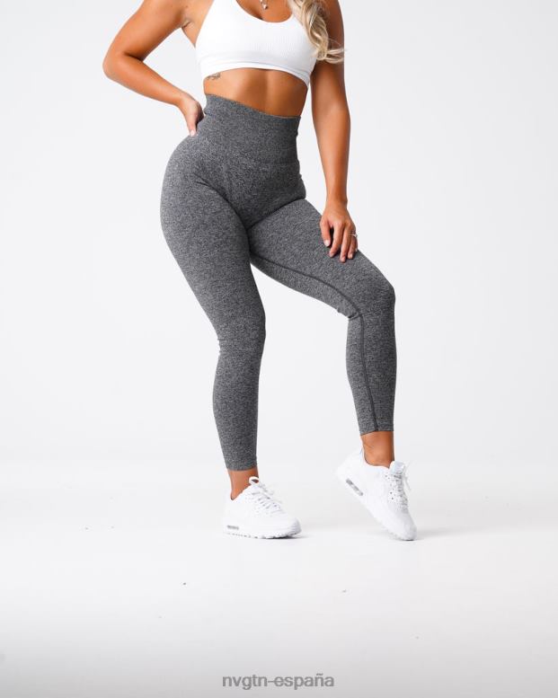 aptitud física mujer NVGTN HB2N2559 negro moteado leggins sin costuras